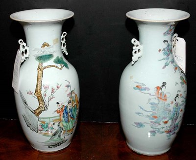 Lot 294A - Pair of Asian Celadon Porcelain Vases Height...