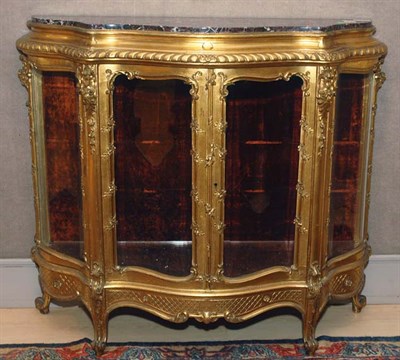 Lot 2117 - Louis XV Style Gilt-Wood Vitrine The...