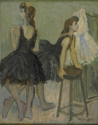 Lot 1254 - Moses Soyer 1899-1974 BALLERINAS Signed M....