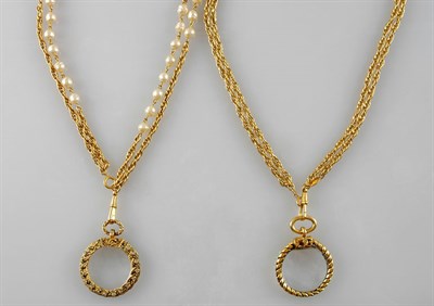 Lot 217 - Two Chanel Gilt-Metal Lorgnon Sautoirs French,...