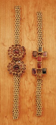 Lot 222 - Two Chanel Belts with Pate de Verre Buckles...