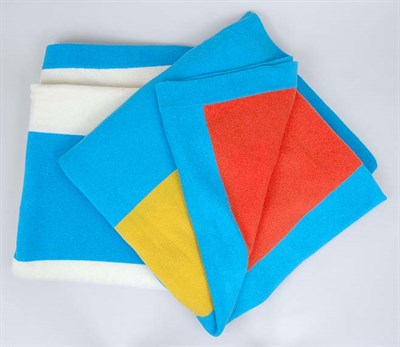 Lot 131 - Two Chanel Citrus Striped Cashmere Throws...