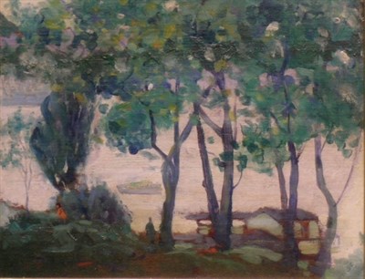 Lot 1250 - Leon Kroll 1884-1975 BOAT BASIN, RIVERSIDE...