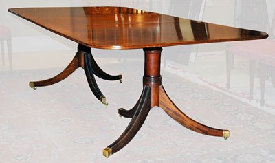 Lot 4389 - Georgian Style Rosewood Banded Mahogany Double-...
