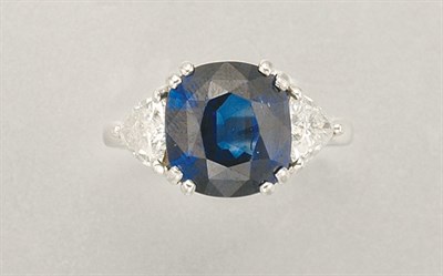 Lot 1179 - Sapphire and Diamond Ring