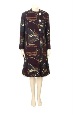 Lot 99 - Bill Blass Coupe de Chenille Evening Coat...