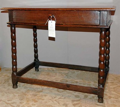 Lot 384 - English Baroque Oak Side Table Late 17th/early...
