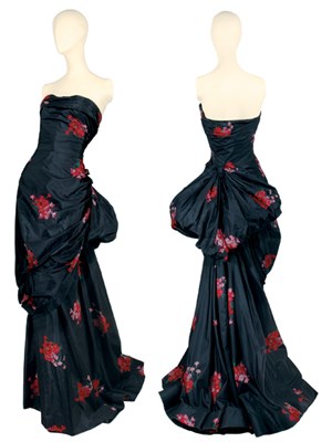 Lot 38 - Elizabeth Arden Printed Silk Taffeta Gown...