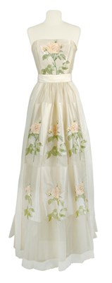 Lot 32 - Carrie Munn Apron Gown American, late 1940s Of...