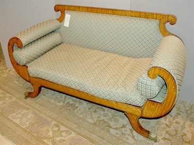 Lot 640 - Regency Inlaid Satinwood and Upholstered...