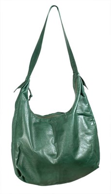 Lot 299 - Bottega Veneta Bottle Green Leather Hobo Bag...
