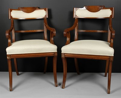 Lot 1225 - Set of Eight Regency Style Mahogany Dining...