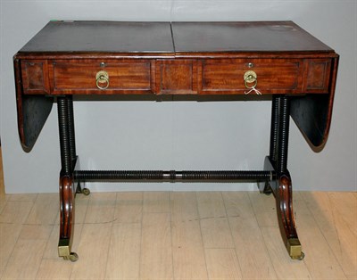 Lot 1147 - Georgian Style Inlaid Mahogany Sofa Table...
