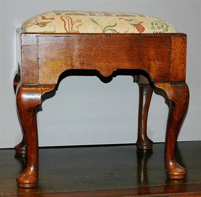 Lot 372 - George I Walnut Stool Early 18th century The...