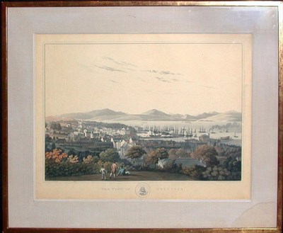 Lot 134 - I. Clark THE TOWN OF GREENOCK Hand-colored...