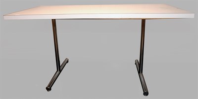 Lot 236 - White Plastic Laminate and Chrome Plated...