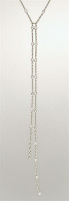 Lot 1084 - White Gold and Diamond Chain Necklace