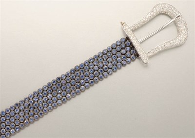 Lot 1311 - Sapphire and Diamond Bracelet