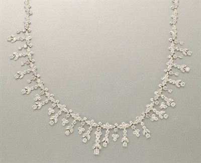 Lot 1110 - Diamond Fringe Necklace