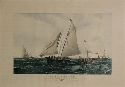 Lot 121 - After Oswald W. Brierly THE "AMERICA" WINNING...