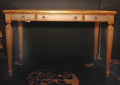 Lot 471 - Gilt Trimmed Crackle Glaze Glass Vanity Height...