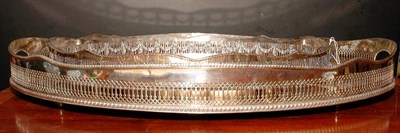 Lot 440 - Two Silver Plated Galleried Trays