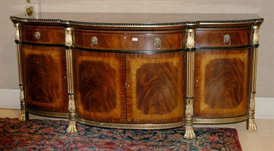Lot 3389 - Regency Style Parcel Gilt Mahogany Buffet...