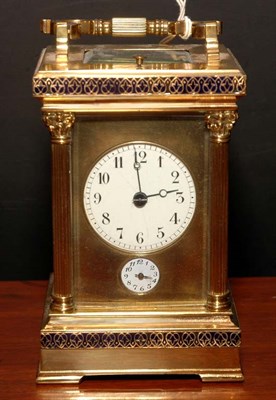 Lot 399 - French Champleve Enamel and Brass Carriage...
