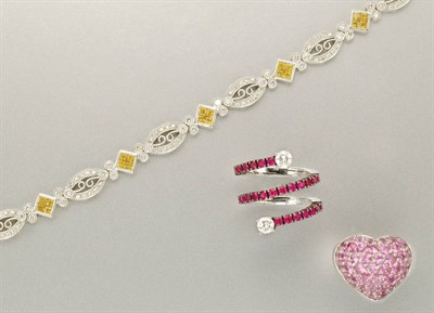 Lot 1082 - Group of Diamond and Gem-Set Jewelry