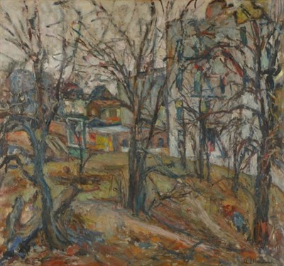 Lot 1244 - Abraham Manievich Russian/American, 1881-1942...