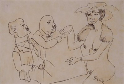 Lot 1002 - George Grosz German/American, 1893-1959 THREE...
