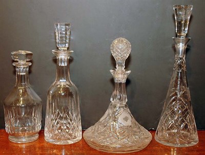 Lot 396 - Miscellaneous Group of Glass Decanters;...