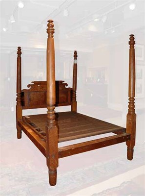Lot 2210 - Figured Maple Tester Bed Circa 1840 The...