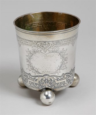 Lot 2294 - German Silver Cup Augsburg, 18th century Of...