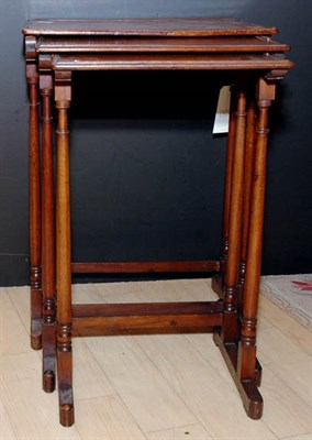 Lot 563 - Regency Style Mahogany Nest of Three Tables...