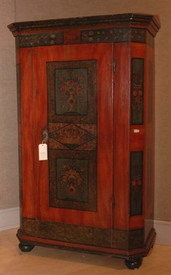 Lot 339 - Continental Floral Painted Armoire Height 71...