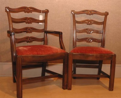 Lot 309 - Set of Six Georgian Style Mahogany Dining...