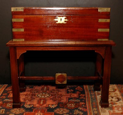 Lot 488 - Victorian Brass-Mounted Mahogany Writing Desk...