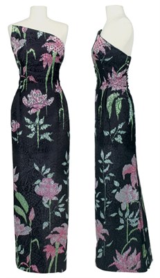 Lot 64 - Trigere Chine Damask Gown American, early...