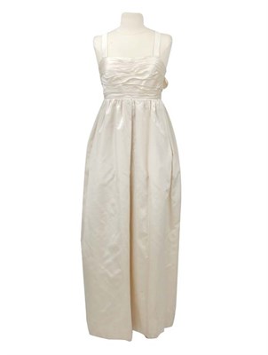 Lot 68 - Galanos Ivory Douppioni Silk Gown American,...