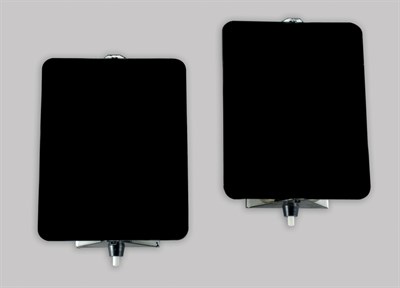 Lot 153 - Pair of Black and White Lacquered Metal...