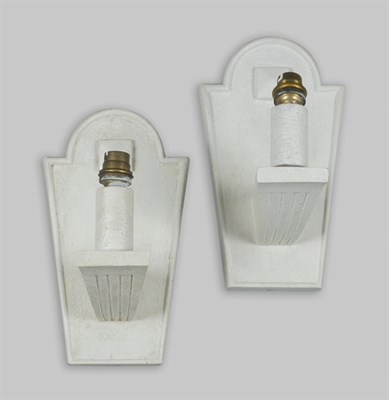 Lot 149 - Pair of Plaster Single-Light Sconces...