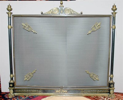 Lot 4193 - Empire Style Gilt and Patinated-Metal Fire...
