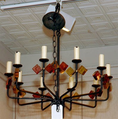 Lot 220 - Swedish Painted Iron, and Yellow and Orange...