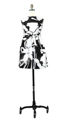 Lot 71 - Beene Black and White Floral Baby Doll Dress...