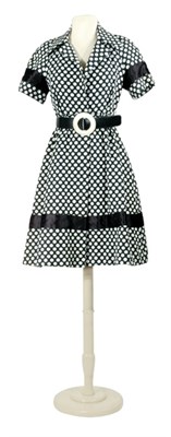 Lot 70 - Beene Black and White Polka Dot Dress American,...