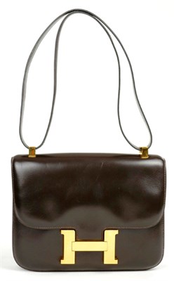 Lot 329 - Hermes Brown Leather Constance Handbag French,...