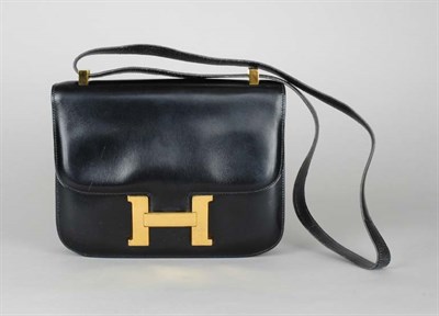 Lot 330 - Hermes Black Leather Constance Bag French,...