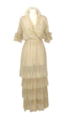 Lot 6 - Alice Maynard Lace Dress American, circa 1913...