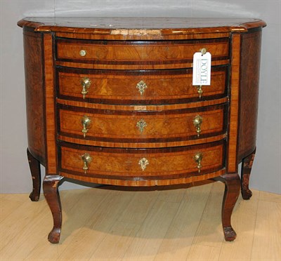 Lot 522 - Continental Rococo Inlaid Walnut Commode The...